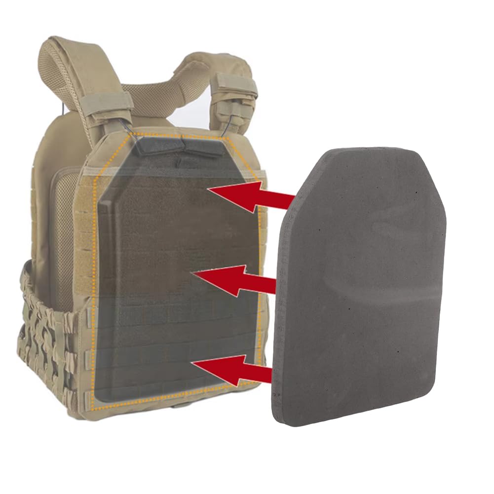 Platte Schutzplatte, Airsoft Schutzpads, Weste Plate Carrier Innenplatten Eva Schaum Dummy Platten Set Schutzpolster Schockkiss Pufferbrett Trainingsweste Schusssichere Weste Aktivitäten Freien
