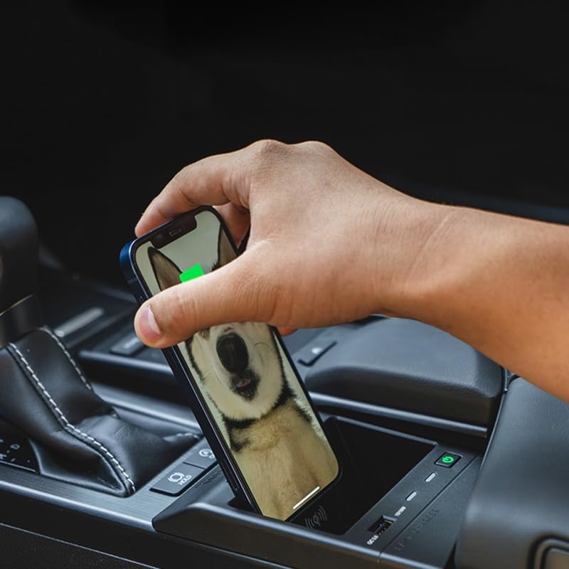 Cargador inalámbrico de móvil para Lexus ES350 estuche de carga en viajes 5