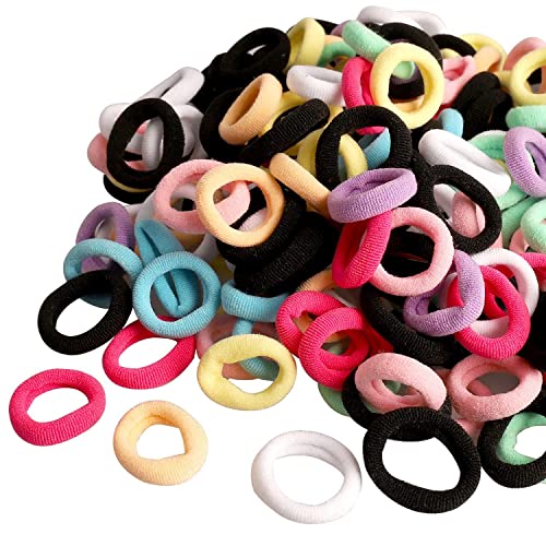 50 Elastici Per Capelli Mini 2 Pollici - Colorati Assortiti - 20 Tonalità - Per Neonati, Bambine, Ragazze - Accessori Per Treccine E Acconciature