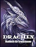Drachen Malbuch Für Erwachsene: Drachendesign und Muster für Stressabbau und Entspannung (Fantasy Malbücher) - Lenard Vinci Press 