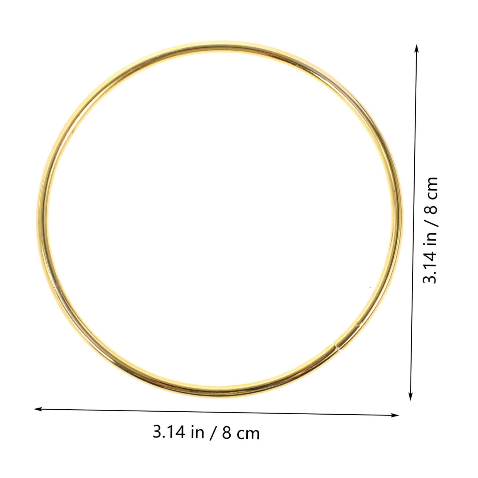 Aros Metálicos Dorados de Hierro 80mm, 10 Piezas para Atrapasueños DIY