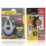 ARTCOLO Chalk Reel kit - Six Gear Quick Retrieval Chalk Lines,100ft(30m) Line Included in Chalk Box,