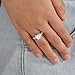Personaliza Anillo de Compromiso Clásico Tradicional 5CT AAA CZ Piedras Laterales Baguette Solitario Corte Cuadrado Asscher Declaración para Mujer Banda Delgada Imagen de Personaliza Anillo de Compromiso Clásico Tradicional 5CT AAA CZ Piedras Laterales Baguette Solitario Corte Cuadrado Asscher Declaración para Mujer Banda Delgada