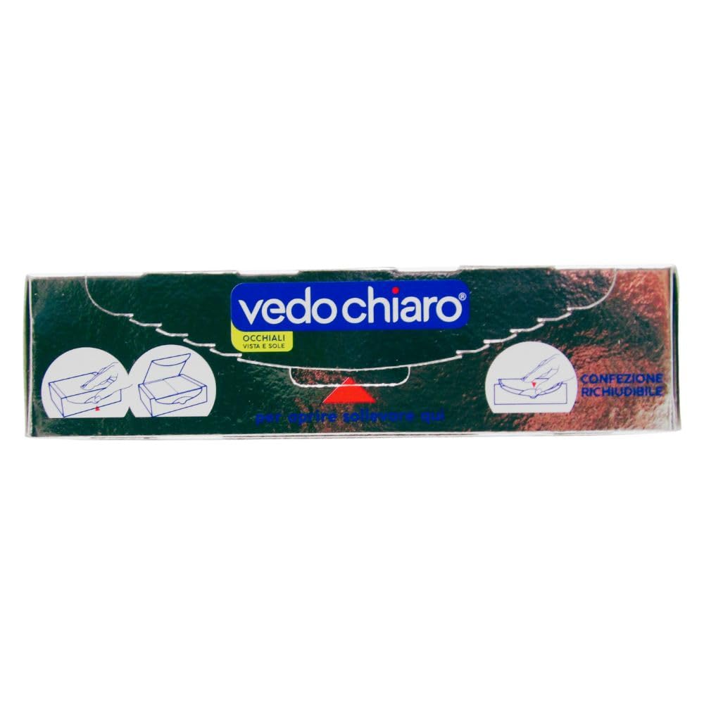 Vedo Chiaro 16 Salviettine Umidificate Monouso Studiate per la Pulizia delle Lenti degli Occhiali, da Vista e da Sole, degli Smartphone, dei Tablet e PC Portatili etc (2 CF da 16)