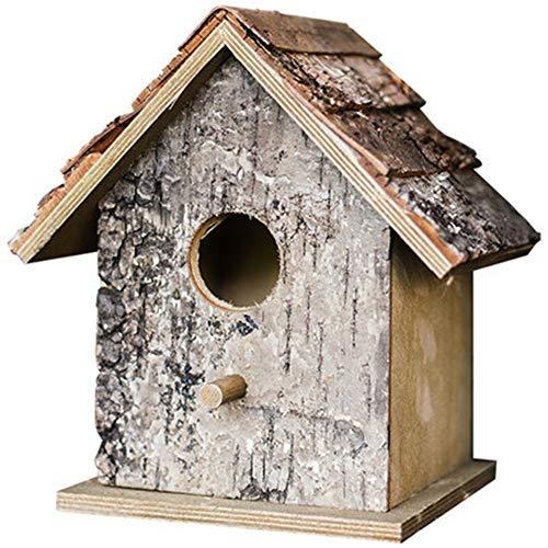 Bird House Bird House Outdoor Retro Arts And Crafts Country Cottages Wood Birdhouse For Small Bird Cabin Birdhouse Outdoor Decoration Perfect Gifting Option For Kids Ideal Present for Birds