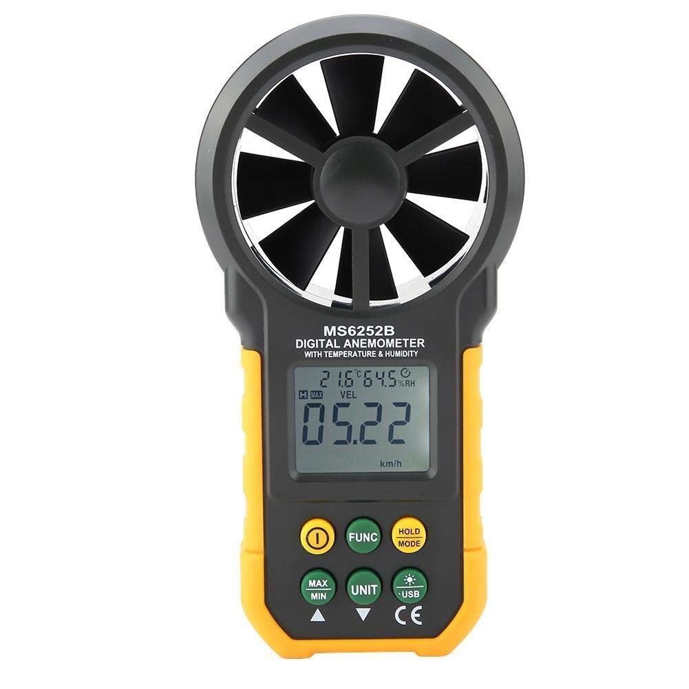 Handheld Anemómetro Digital Velocidad del viento LCD Retroiluminación Volumen de AIR VOLUMEN DE AIR TESTADOR DE VELOCIDAD DE VELOCIDAD DE VELOCIDAD DE VELOCIDAD DE CALIDAD DE LA TEMPERATURA DE HUMEDAD