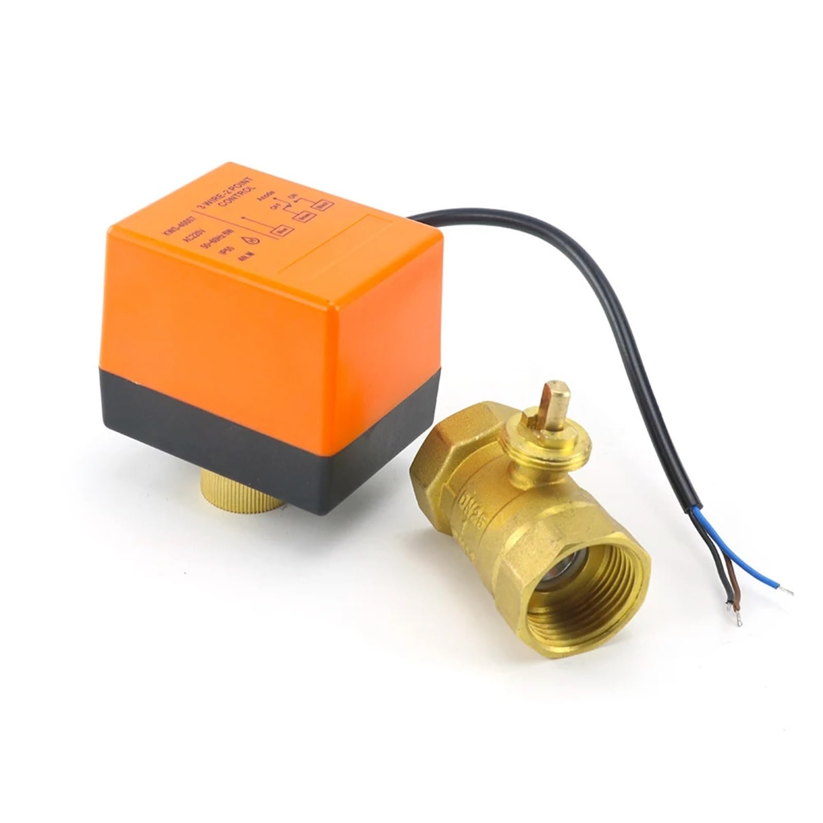 Vanne à bille électrique 220V DN40 en laiton pour régulation hydraulique