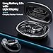 TRAUSI Open Ear Wireless Earbuds Bluetooth Headphones, 50Hrs Playtime Stereo Sound Earphones with IP7 Waterproof Ear Buds for Fitness/Travel