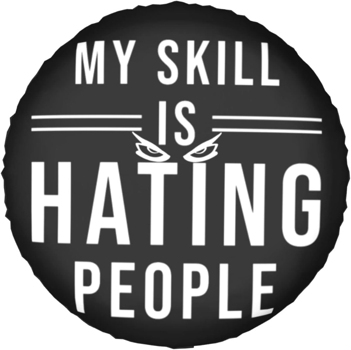 16 in Funny I Hate People Tire Cover Gift for Camping Fun Camp Spare Tire Cover America Flag Camping Wheel Cover for Truck SUV Trailer Camper Rv