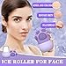 Ice Roller for Face Facial Beauty Mini Ice Roller for Eyes,Neck,Sunburn Puffiness Relief Reusable Silicone Face Ice Holder