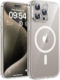 TOCOL Etui do iPhone'a 15 Pro Max, Kompatybilne z MagSafe, Wbudowany Pierścień Magnetyczny, Zintegrowana Ochrona Aparatu, Odporne na Uderzenia, Matowe Magnetyczne Etui, Półprzezroczysta