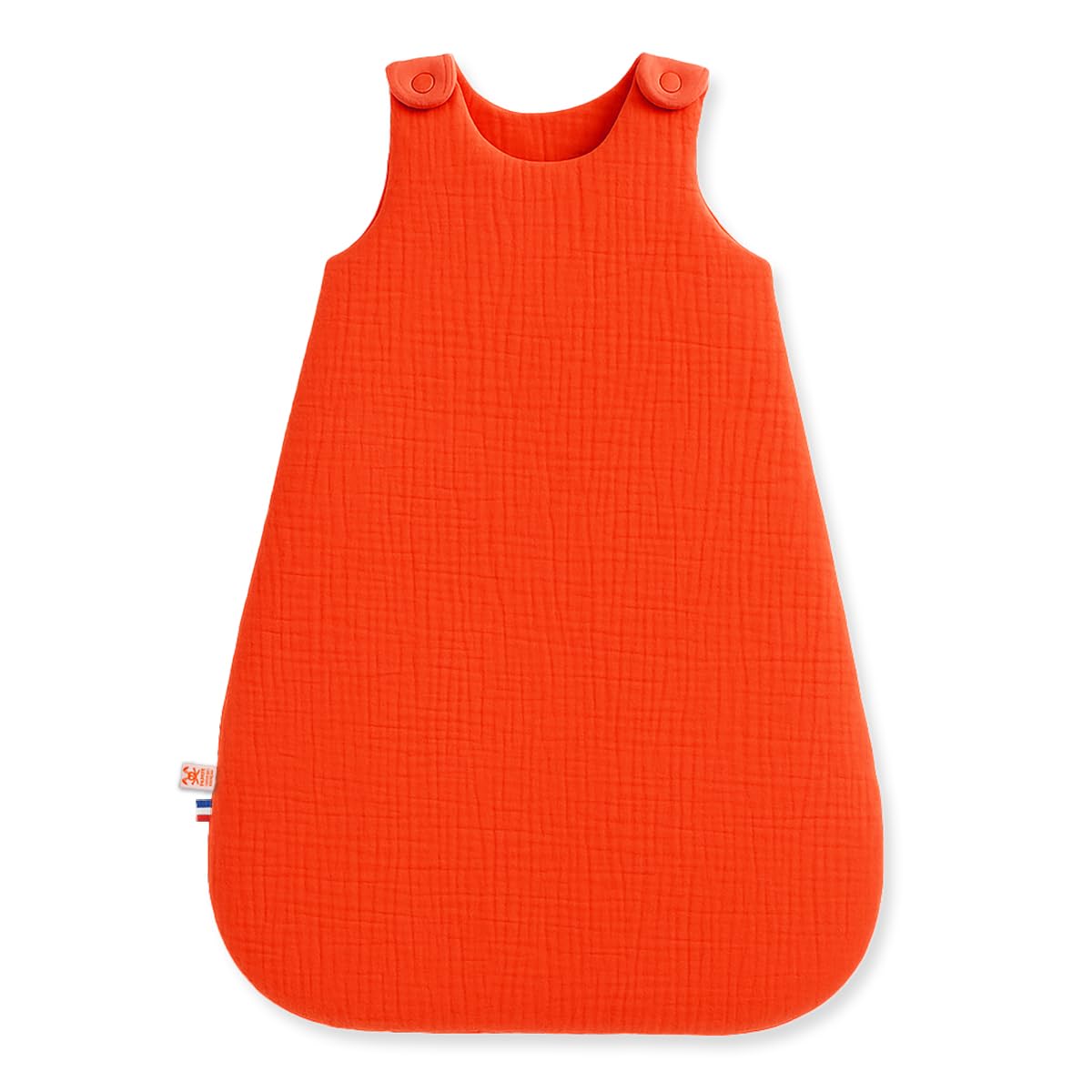 PAPAPATE Saco de dormir de invierno de algodón orgánico, 100% algodón orgánico, fabricado en Francia, TOG 4, hasta 18 meses (fresa)