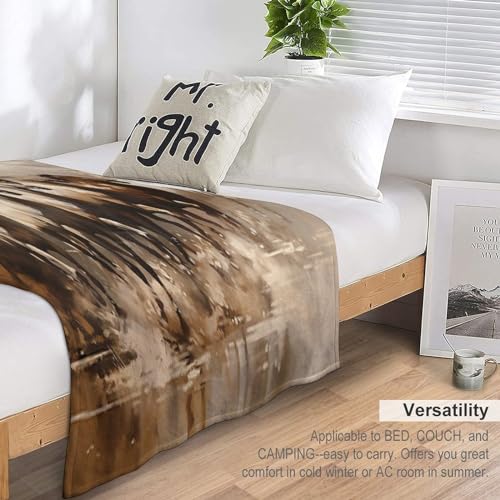 Couverture canape cheval en flanelle douce pour grand lit - 6