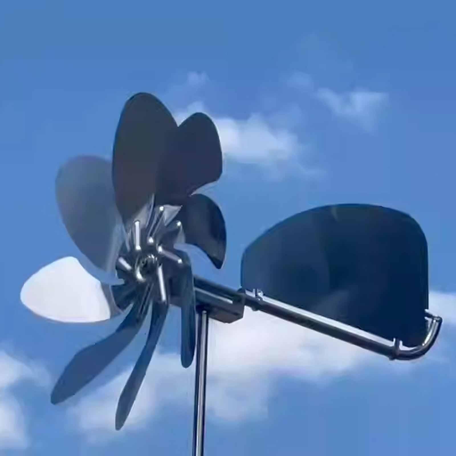 Windspiel, zu montieren, Edelstahl, Kunsthandwerk, schöne, schwenkbare 75 cm große Metall-Windmühle für die Auffahrt, im Außenbereich, im