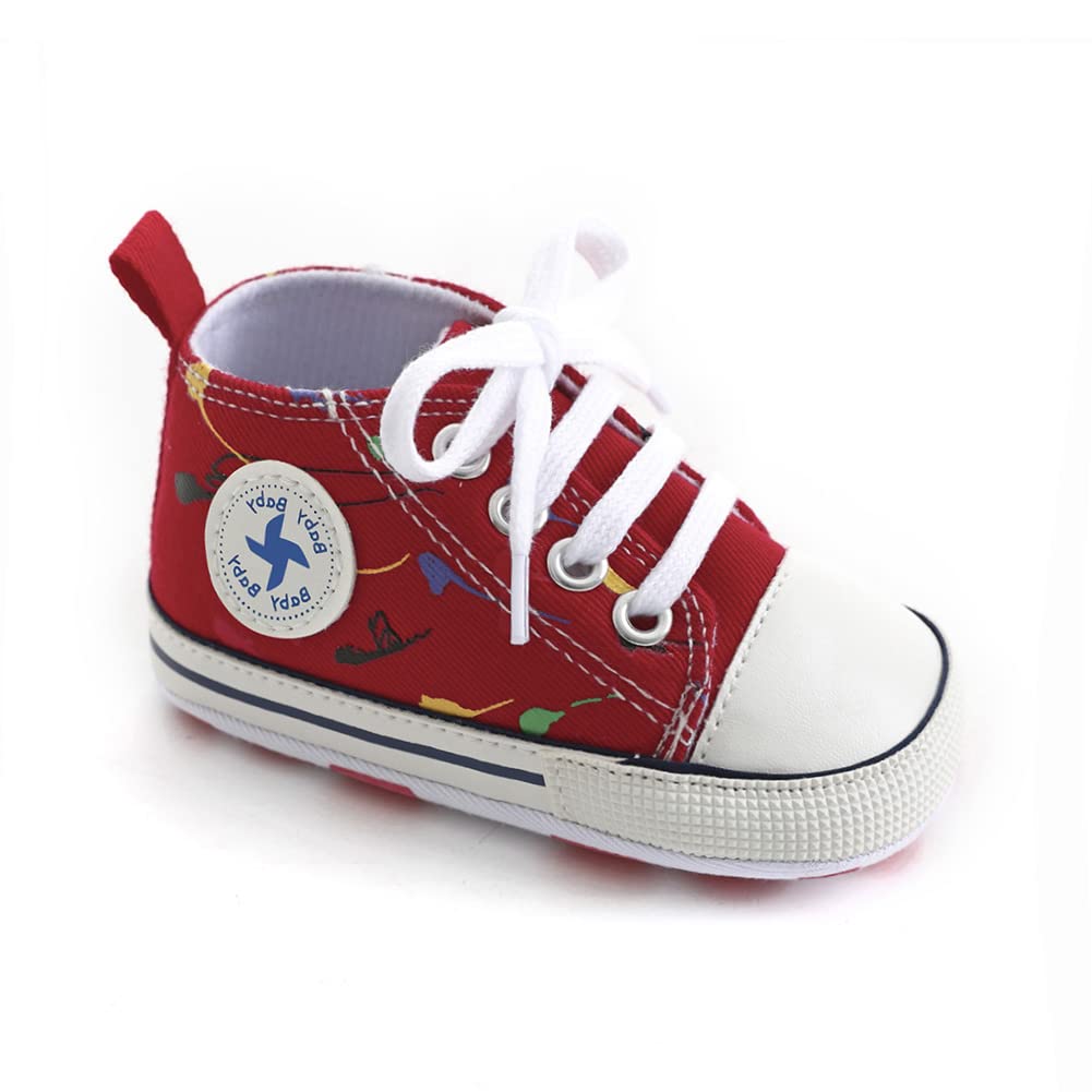 eitwoUnisex Baby Boys Girls Soft Canvas Shoes,Lightweight Pre-Walking Anti-Slip Sneakers for Newborn Infant Toddler