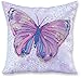 Diamond Dotz Coussin Papillon Mauve Kit de Peinture au Diamant, Résine, Blanc, 45 x 45cm