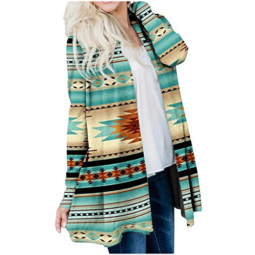Christmas Cardigan For Womens Ethnic Style Sweater Xmas Tree Graphic Winter Coats Long Sleeve Open Front Outwear Coats #TOP5