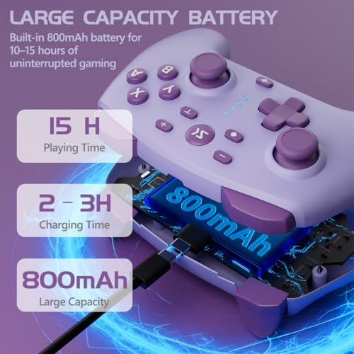Image of Wireless Switch Controller for Switch /Switch 2 /OLED /Lite (Purple + Yellow)