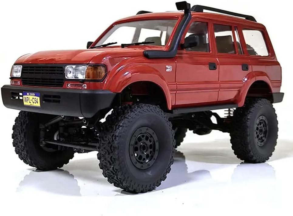 RC Rock Crawler 4x4 RC Truck WPL C54 1/16 RC Crawler RTR Remote Control Truck Offroad 2.4G All Terrain with Proportional Steering 260 Motor Gearbox Upgraded Chassis and Shock