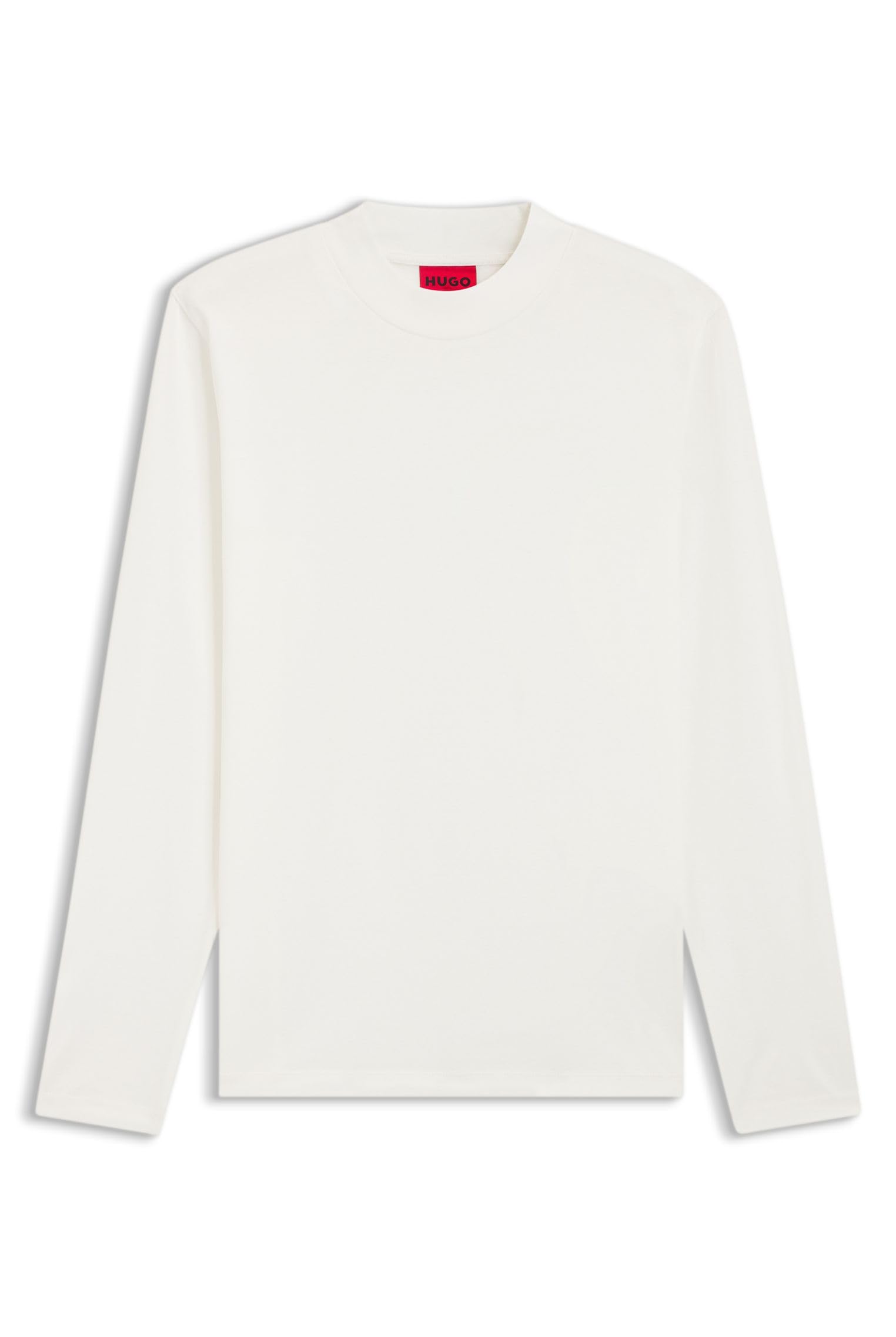 HUGO Herren Dimersolo Slim-Fit T-Shirt aus merzerisierter Baumwolle mit Stehkragen