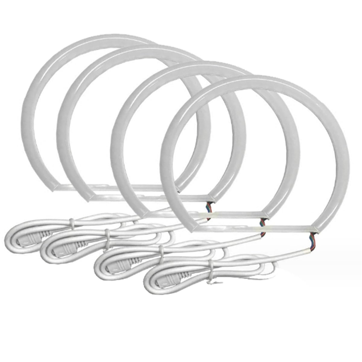 KHBBDV RGB Angel Eyes - 131mm Halbkreis Halo Für BMW E36 E36 Scheinwerfer