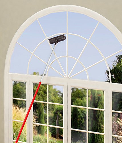 2 in 1 Telescoping Window Washing Equipment- Microfiber Cloth & Rubber Squeegee Tool- Pivoting Cleaning Head- 5ft Long Telescopic Pole- Best Cleaner for Windows/Mirror/Glass Door/Car/RV Windshield - Thumbnail 7