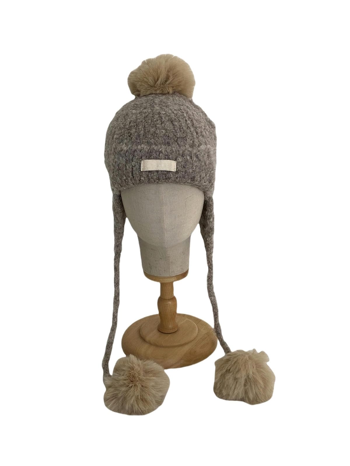Bonnet femme d'hiver haut de gamme en laine de tricot premium