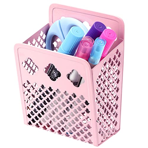 Magnetic Pencil Holder - Magnetic Locker Organizer, 1 Pack Pen Holder Locker Accessories for School and Office (1 Pack Pink)