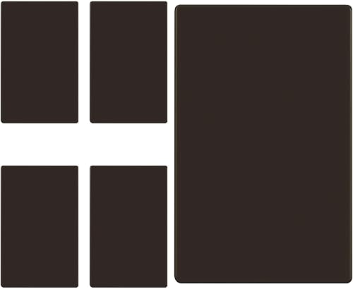 ENERLITES Screwless Blank Wall Plate, Child Safe Blank Device Outlet Cover, Standard Size, 1-Gang 4.68'' x 2.93'', Polycarbonate Thermoplastic, UL Listed, SI8801-BR-5PCS, Glossy, Brown, 5 Pack