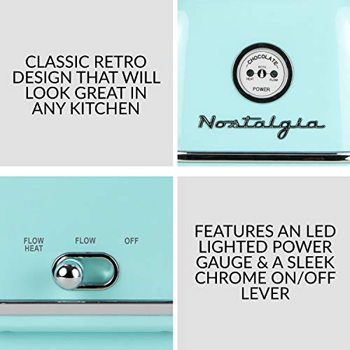 Nostalgia Classic Electric Chocolate Fondue Fountain, 32-Ounce, 4 Tier Set, Fountain Machine For Cheese, Melting Chocolate, Liqueurs, Aqua #TOP3