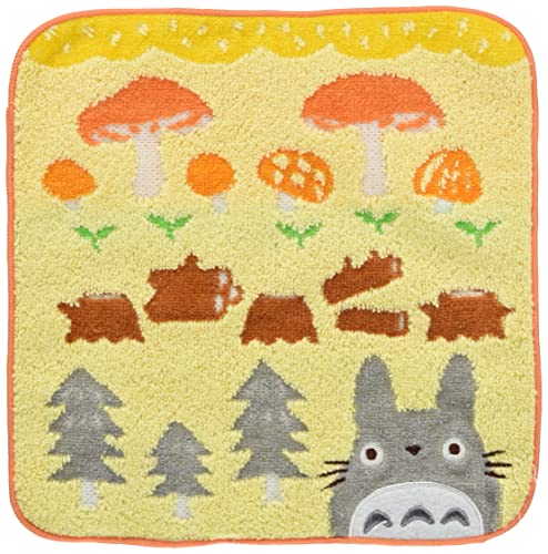 丸眞 ミニタオル ジブリ となりのトトロ ぽかぽか散歩 オレンジ 綿100% 抗菌防臭加工 1045006700
