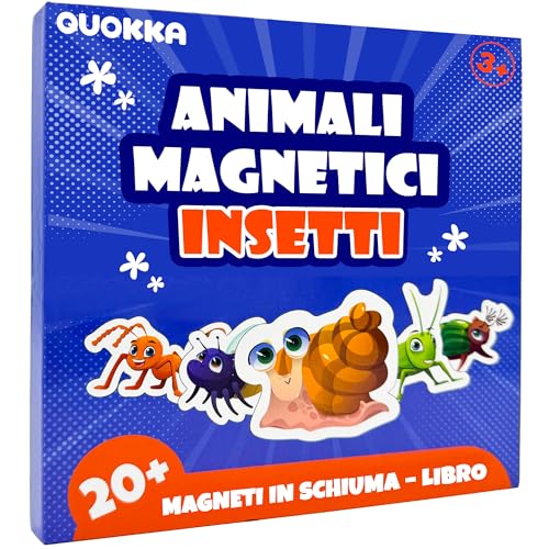 QUOKKA Gioco Magnetico per Bambini dai 2 Ai 3 Anni - Puzzle Magnetico con Gioco di Insetti da 20+ Pezzi - attività per Bambini Piccoli in Aereo - Giocattoli Educativi da Viaggio