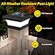 ILIKEPOW 2 Stück Solar Pfostenleuchte, 6000K LED Pfostenkappen10x10, IP65 Wasserdicht Garten Outdoor Solar Pfostenkappe für Holzpfosten, Deck, Zaun