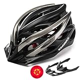 KING BIKE Fahrradhelm Helm Bike Fahrrad Radhelm mit LED Licht FüR Herren Damen Helmet Auf Die Helme Sportartikel Fahrradhelme GmbH RennräDer Mountain Schale Mountainbike MTB M/L(54-59CM)