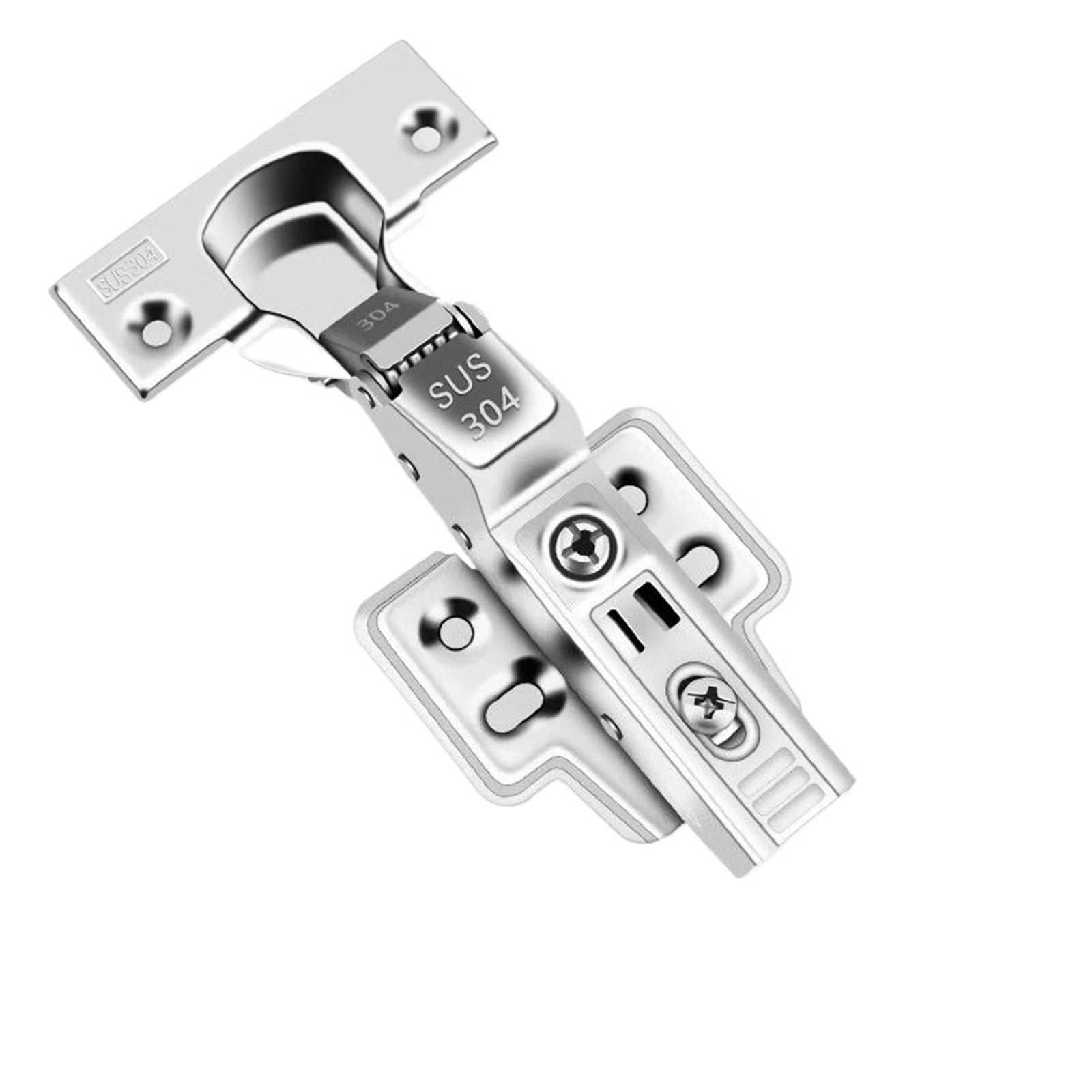 Kdhcvkz F1.2full Overlay2pcs 2Pcs Furniture Hinges 304 Stainless Steel Door Hinge(F1.2full Overlay2pcs)