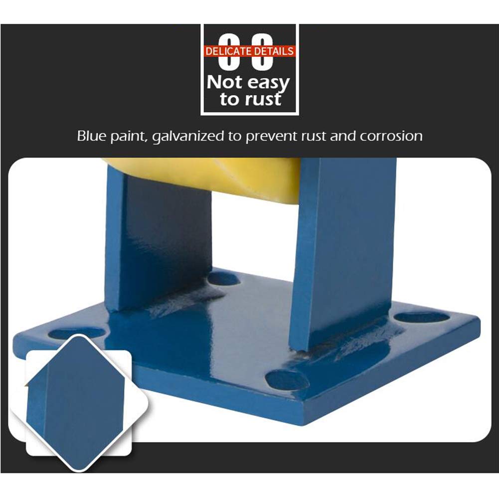 Ruedas de Alta Resistencia, Nylon con núcleo de Hierro/Ancho 70 mm Carretilla universales / 1000 kg de Carga/Placa Inferior de 130 * 130, Cuatro cargadas