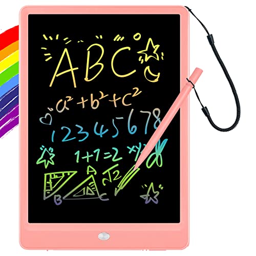 ORSEN LCD Writing Tablet 10 Inch, Colorful Doodle Board Drawing Pad for Kids, Drawing Board Writing Board Drawing Tablet, Educational Christmas Girls Toys Gifts for 3 4 5 6 Year Old Girls, Boys (Pink)