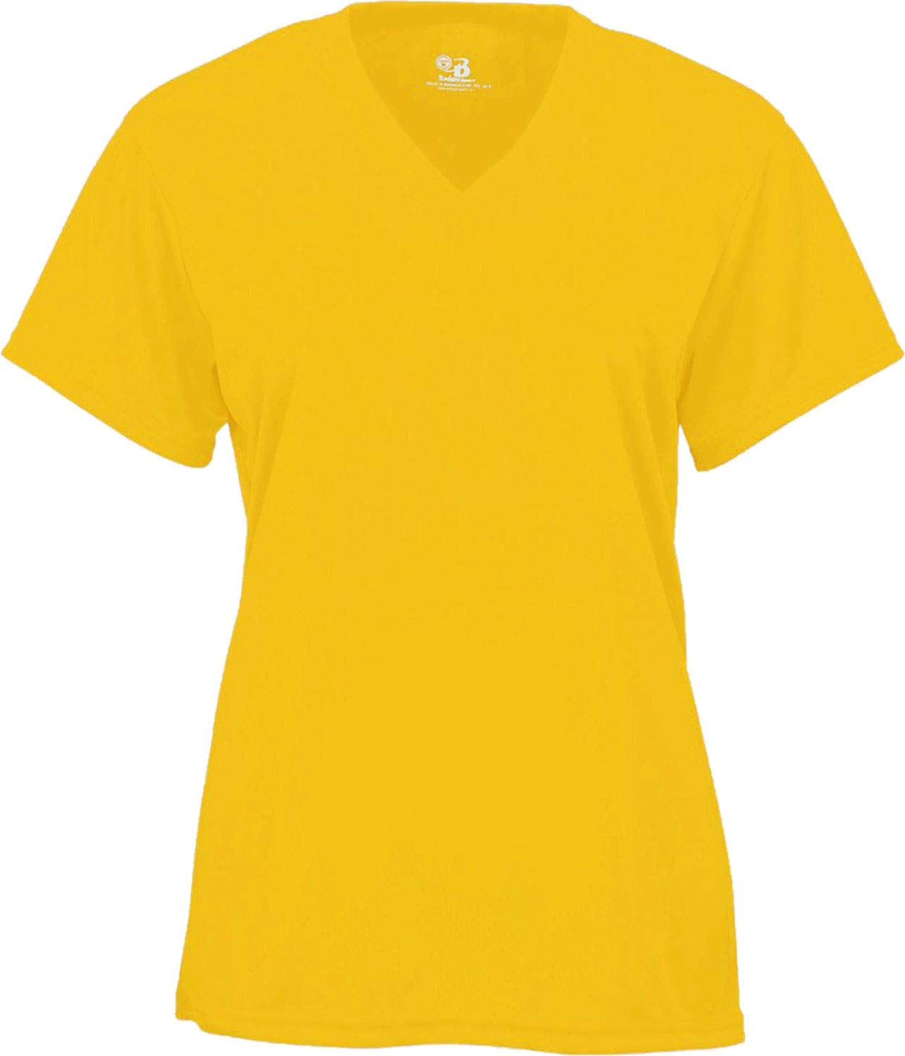 Badger Sports B-Core Ladies' V-Neck Tee Gold Small