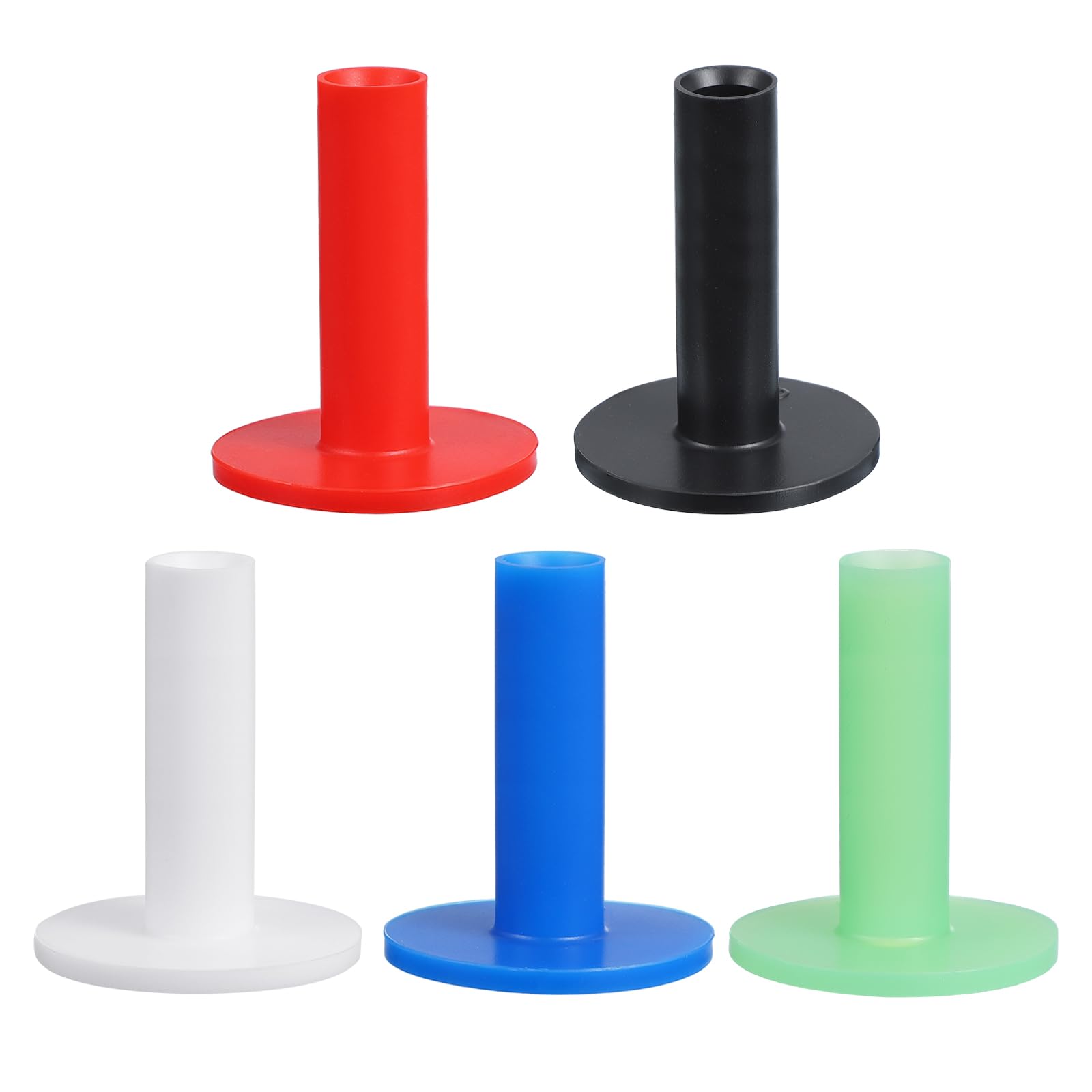 PATIKIL 2.95 Inch Rubber Golf Tees, 5 Pack Tall Practice Training Driving Range Tee Stable Ball Holder for Outdoor Indoor Hitting Mat Backyard, 5-Color โ image 1