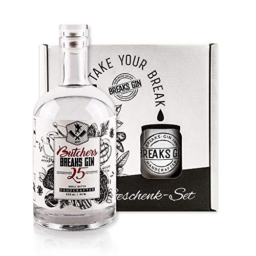 Breaks BUTCHERS Gin - Geschenk Set mit Tasse plus 500 ML Gin - Ausgezeichneter Gin mit typischen Metzgergewürzen…