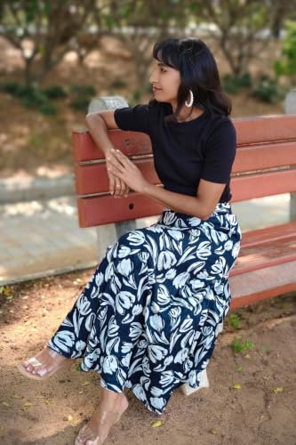 Image of Women's Printed Maxi Wraparound Skirt