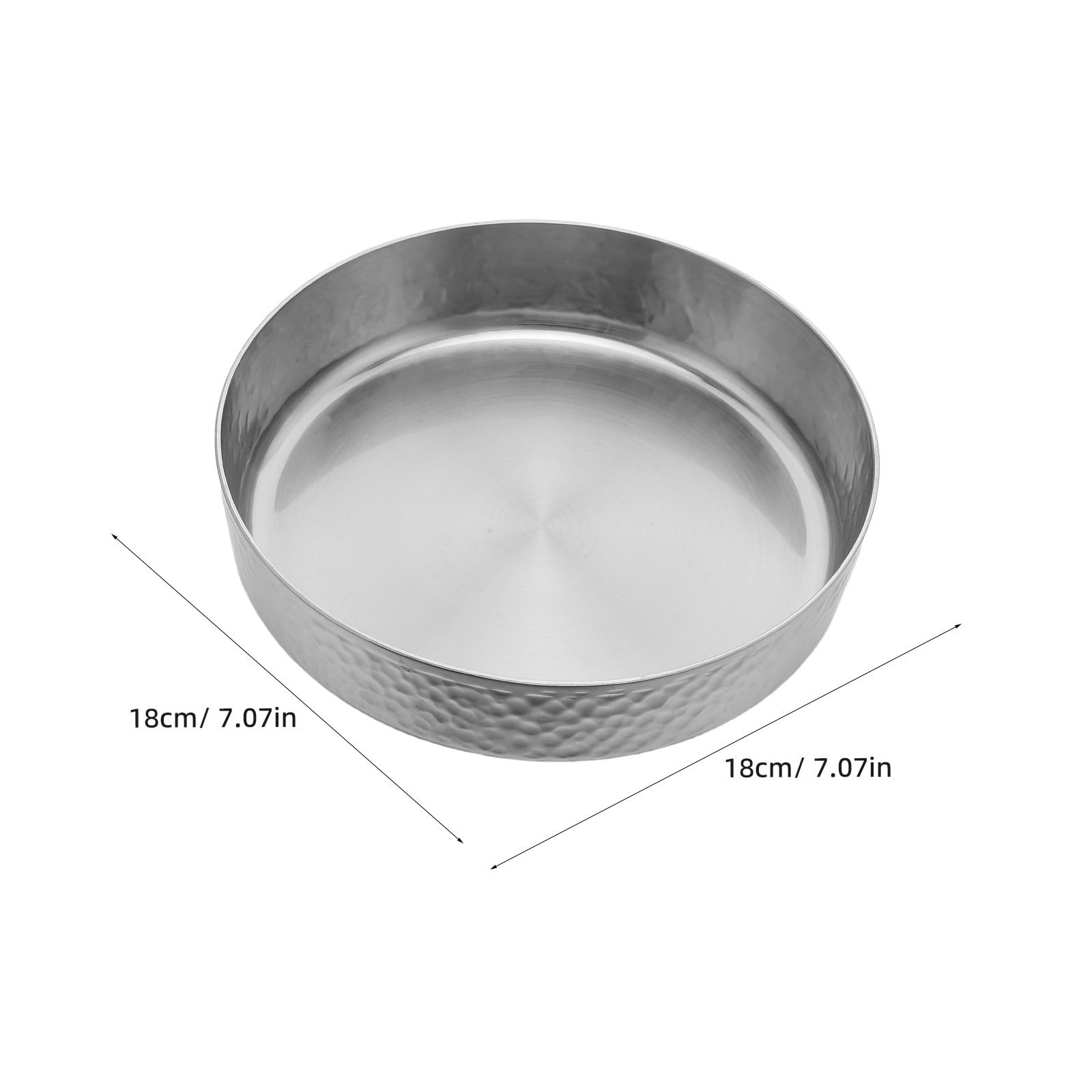 Ciieeo Tazón de Sopa de 800ml de Acero Inoxidable Acabado Martillado Vintage Fácil de Limpiar y Adecuado para Servir en Cenas en Casa o Restaurantes