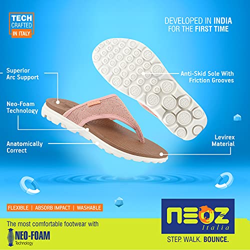 Image of Neoz Ultra Soft Women's Slippers with Cushion FootBed for Adult | Comfortable & Light Weight| Stylish & Anti-Skid| Waterproof & Everyday Flip Flops for Ladies /Girls
