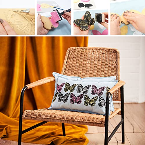 Marabu Fabric Screen Printing Ink - Set Of 5 Colors Water-Based Screen & Block Printing Ink - Primary Yellow, Magenta, Cyan, Buff Titanium Light, And Carbon Black Screen Print Ink - Large 100Ml Tubes #TOP5