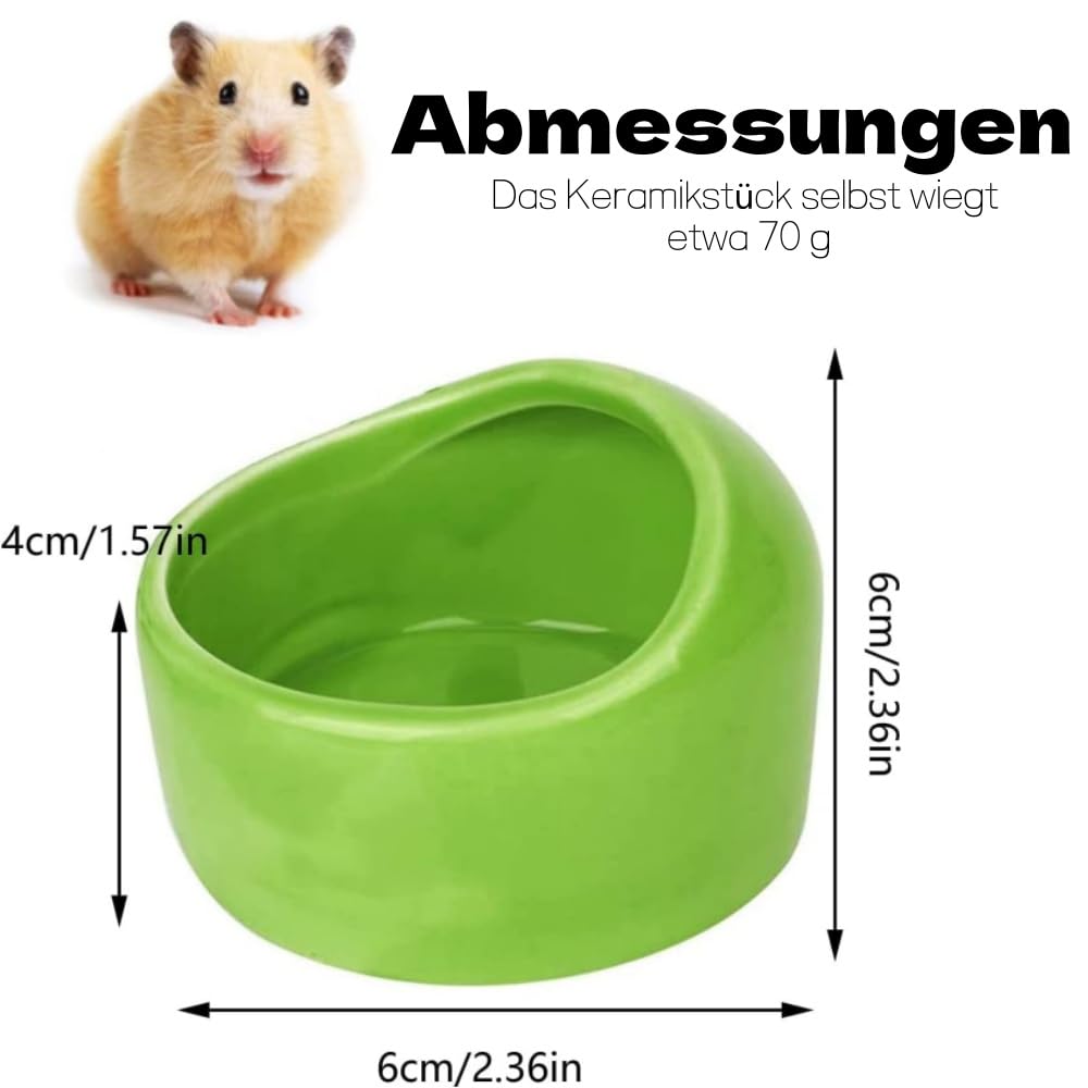 LATRAT Ensemble de 3 bols en céramique pour hamster, bols pour hamster et petits animaux, accessoires de nourriture pour
