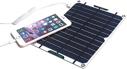 SUNKINGDOM™ 6W 5V USB Port Ultra-thin Portable Solar Panel Solar Charger with PowermaxIQ Technology for iPhone, iPad, iPod, Samsung, Camera, and Any Other USB Device