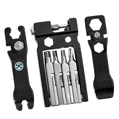 BRIGHTFUFU Multi Tool for Bike Repair Portable Mechanic Combination Tool with Multi Socket Wrench and Screwdriver for Bicycles