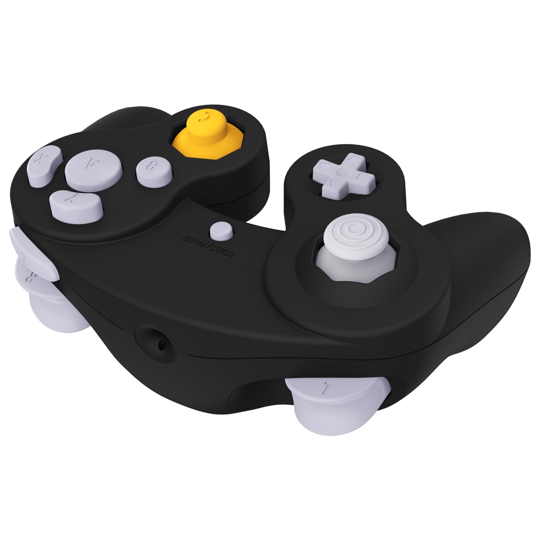eXtremeRate Coque pour Nintendo Gamecube Manette, Coque de Remplacement avec Boutons pour Nintendo Gamecube Manette， Controller Non Incluse， Noir