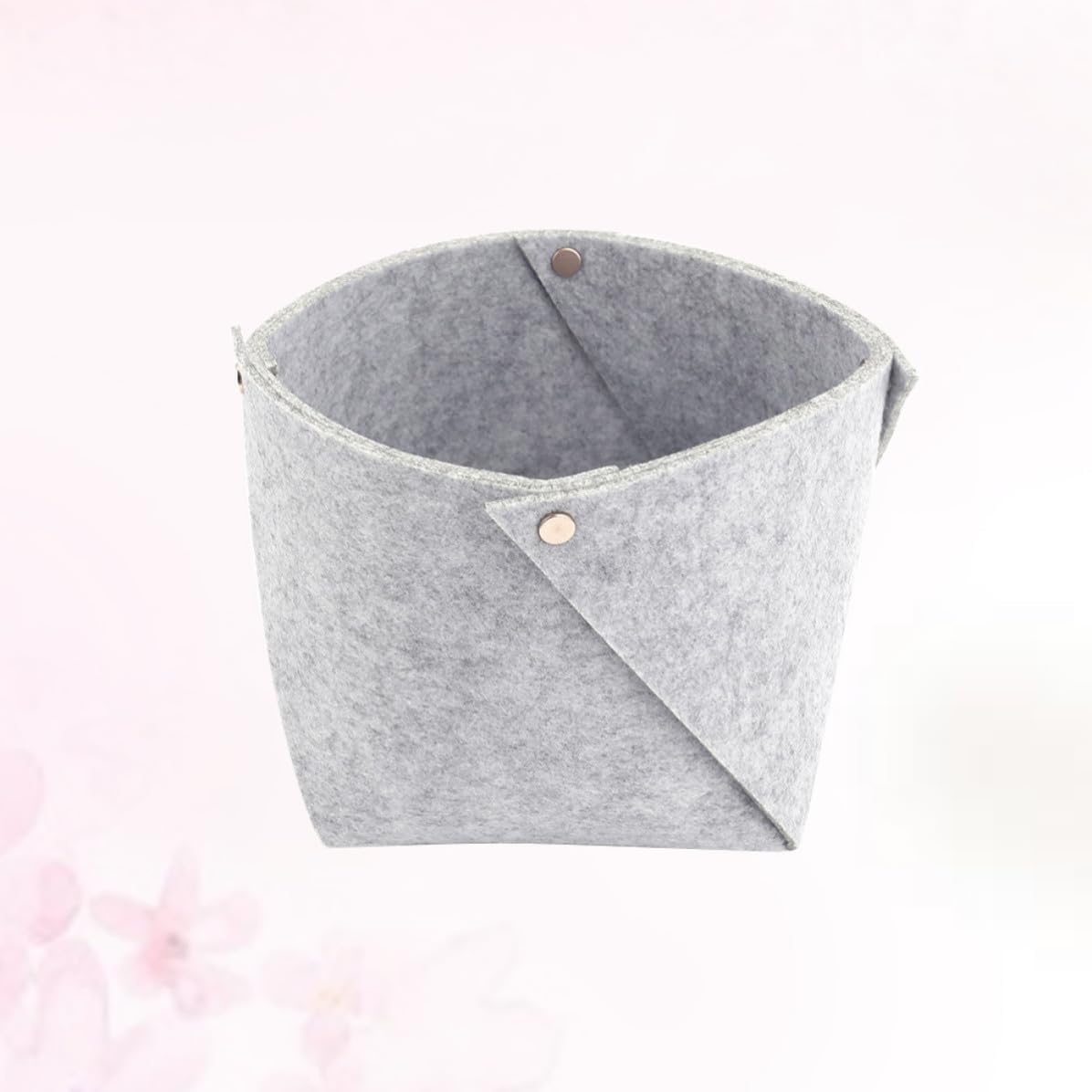 Desktop Storage Basket Felt Organizer for Home Living Room Grey