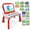 Lovemini toys for 3 year old girls 3 in 1 activity table toddler toys with 24 keys musical piano toys 8 sided touch learn card drawing board birthday xmas gift for 3 year old girls boys  urban country home decor